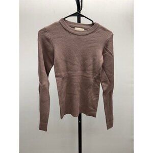 Becool Brown Ribbed Sweater